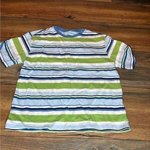 L.L. Bean Kids Striped Tee - Blue, Green, White